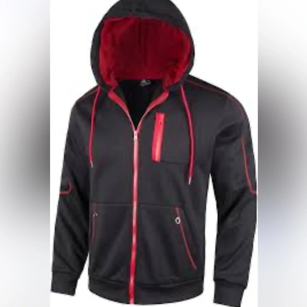Brand new without tags Shein Teen Black and Red Full Zip Jacket Size 14‎ Years